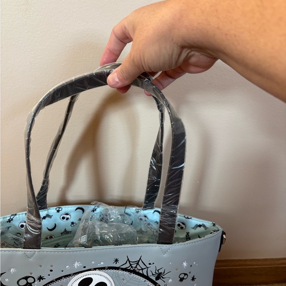 Disney Loungefly NBC Nightmare Before Christmas Jack Sally Zero Tote Bag Purse - Picture 6 of 14
